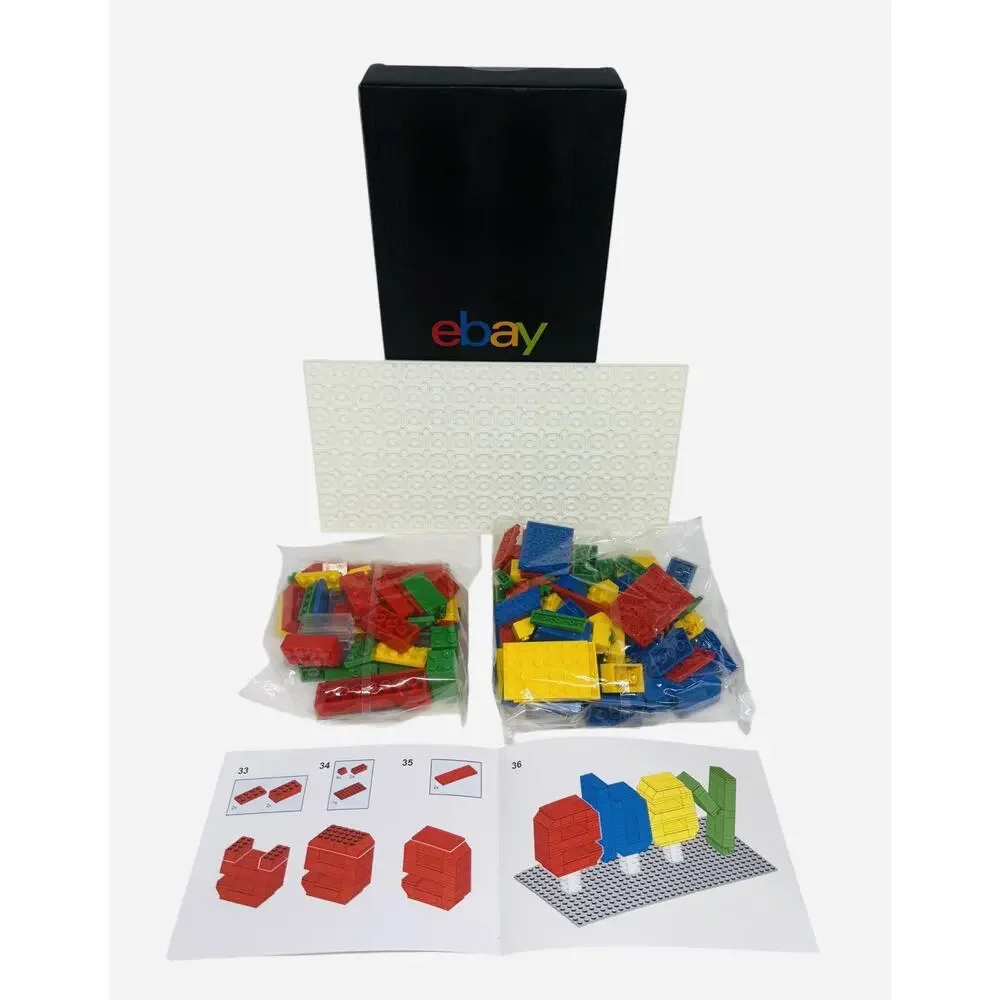 eBay Logo LEGO Set Unassembled Red Blue Yellow Green Building Toy New Limited ED